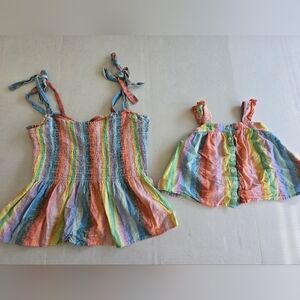 Mommy And Me XL 4T Gap Colorful Striped Matching Tops